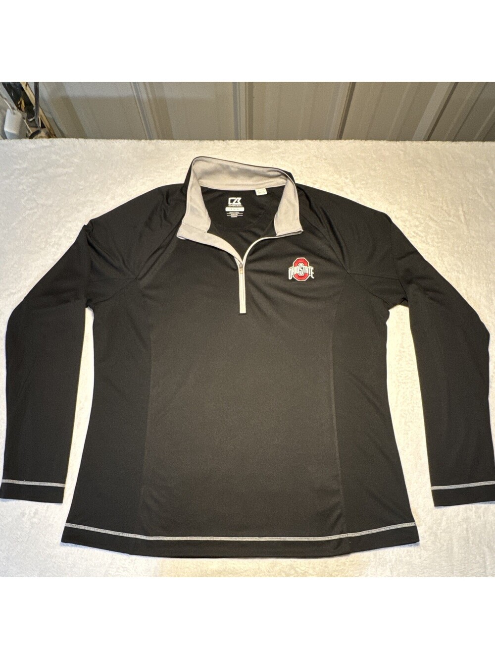 Cutter & Buck Ohio State Buckeyes CB DryTec 1/4 Zip Pullover Black XXL